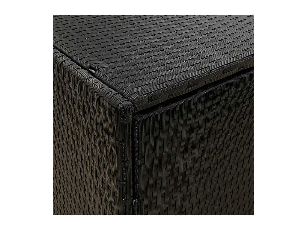 Herber  Armoire de rangement de jardin Noir 100x55,5x80 cm Résine tressée