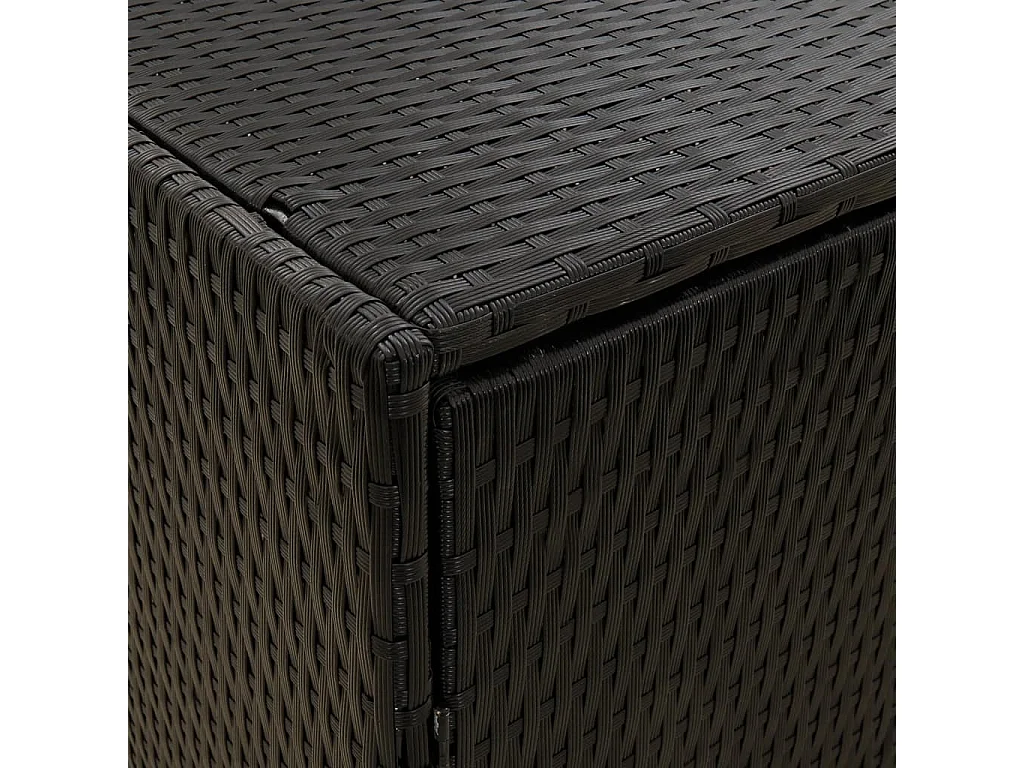 Herber  Armoire de rangement de jardin Noir 100x55,5x80 cm Résine tressée