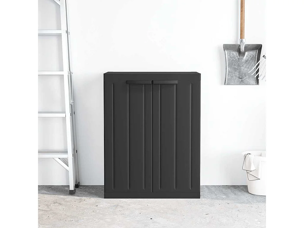 Alavieska  Armario de almacenaje exterior PP negro 65x37x85 cm
