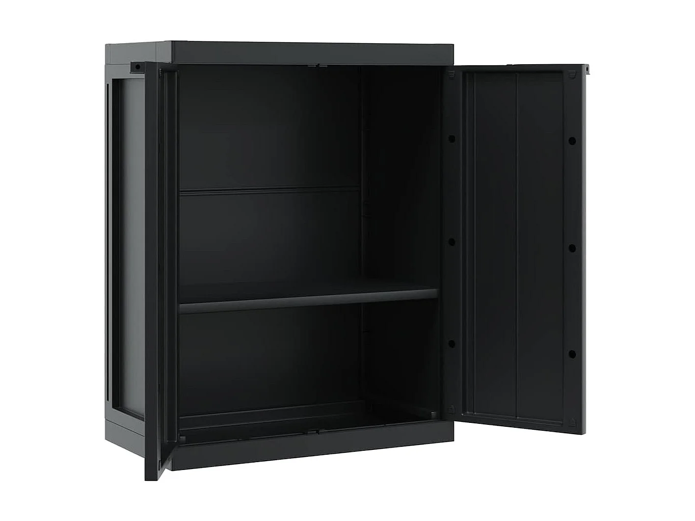 Alavieska  Armario de almacenaje exterior PP negro 65x37x85 cm