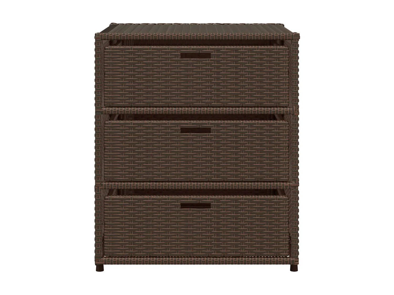 Holiday  Armoire de rangement de jardin marron 55x59x69cm résine tressée