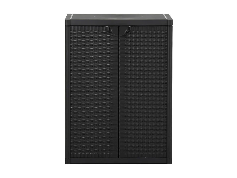Borric  Tuinkast 65x45x88 cm polypropyleen rattan zwart
