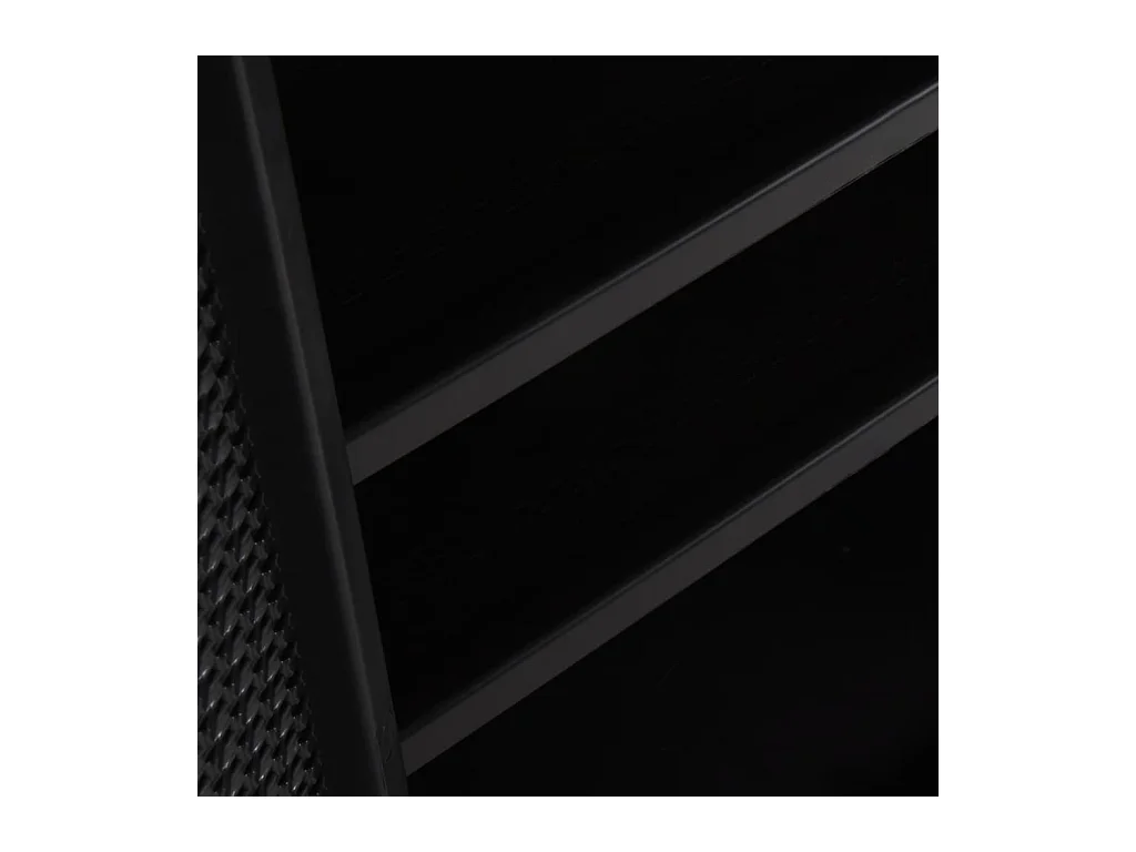 Borric  Armoire de rangement de jardin Noir 65x45x88 cm PP Rotin