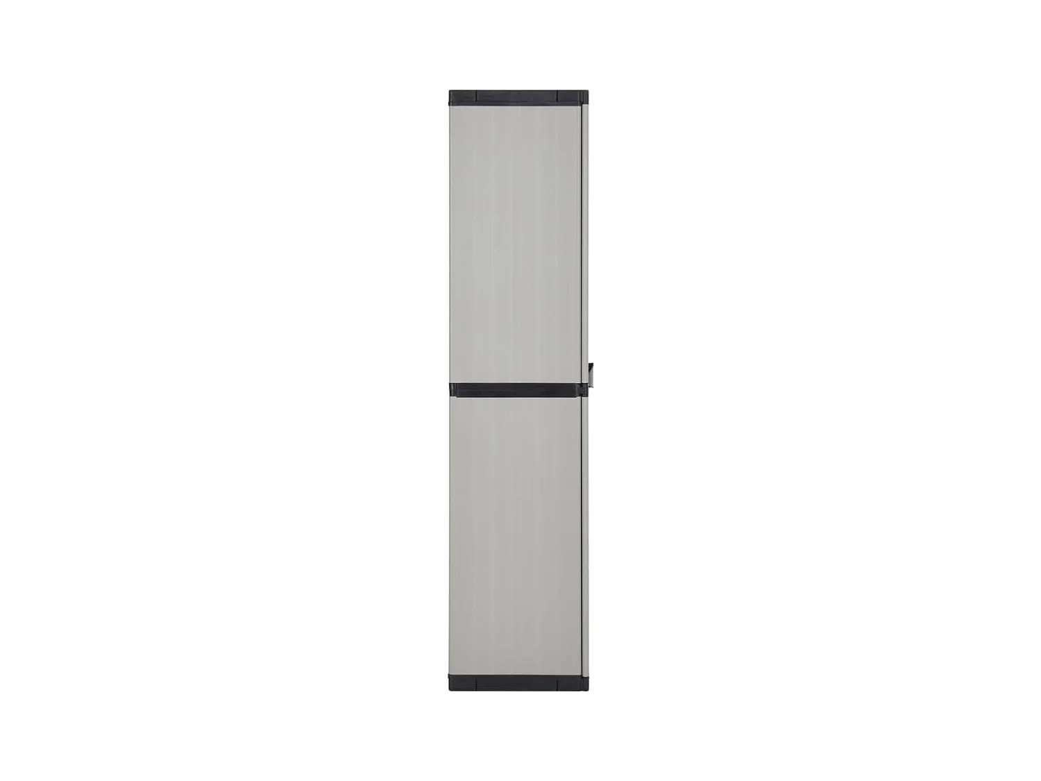 Garden Furniture -  Tuinkast met 3 schappen 68x40x168 cm grijs en zwart