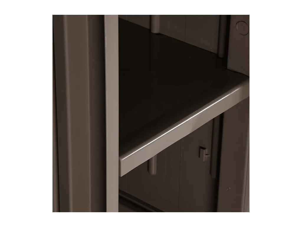 Borric  Tuinkast 65x45x172 cm polypropyleen hout-look bruin