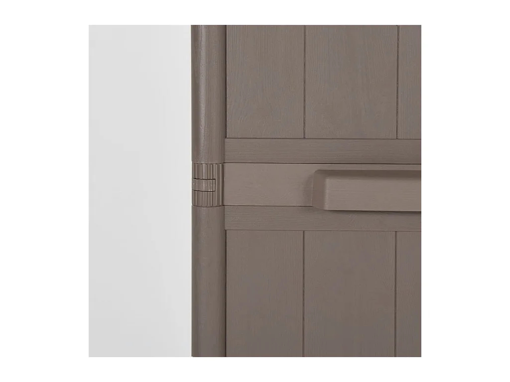 Borric  Tuinkast 65x45x172 cm polypropyleen hout-look bruin