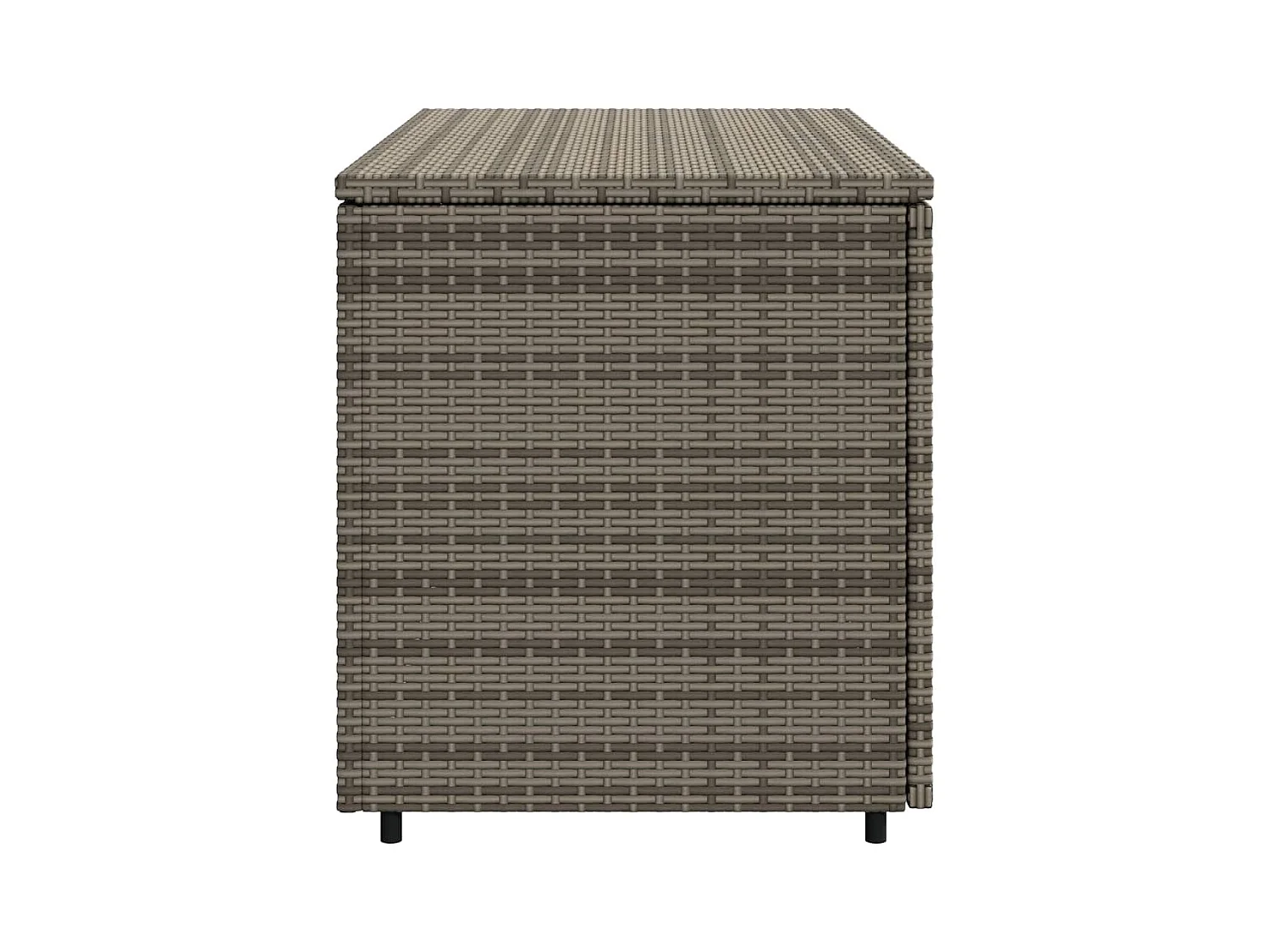 Zandar  Armario de almacenaje de jardín ratán PE gris 110x55x60,5 cm