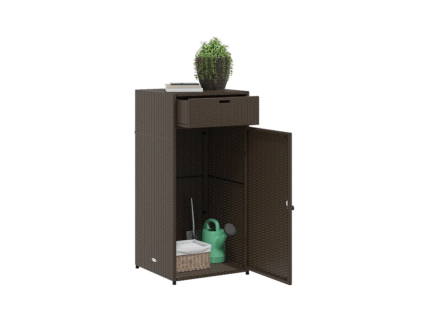 Annemarie  Tuinkast 55x55x111 cm poly rattan bruin