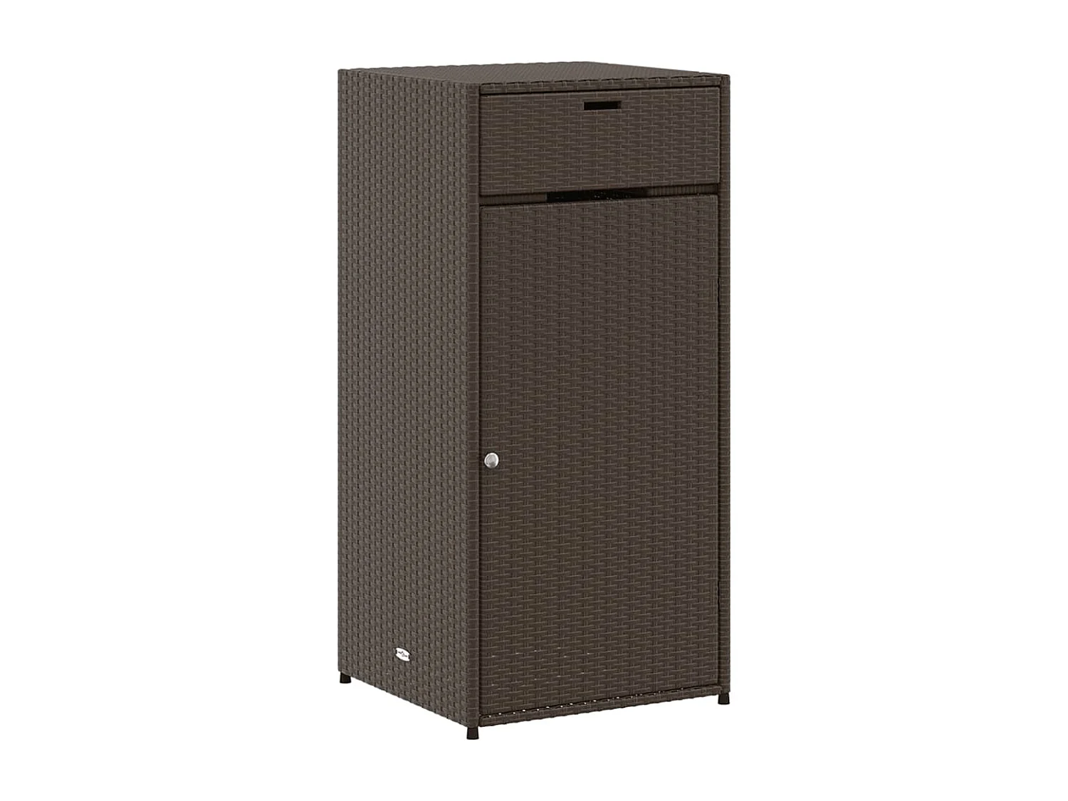 Annemarie  Armoire de rangement jardin marron 55x55x111 cm résine tressée
