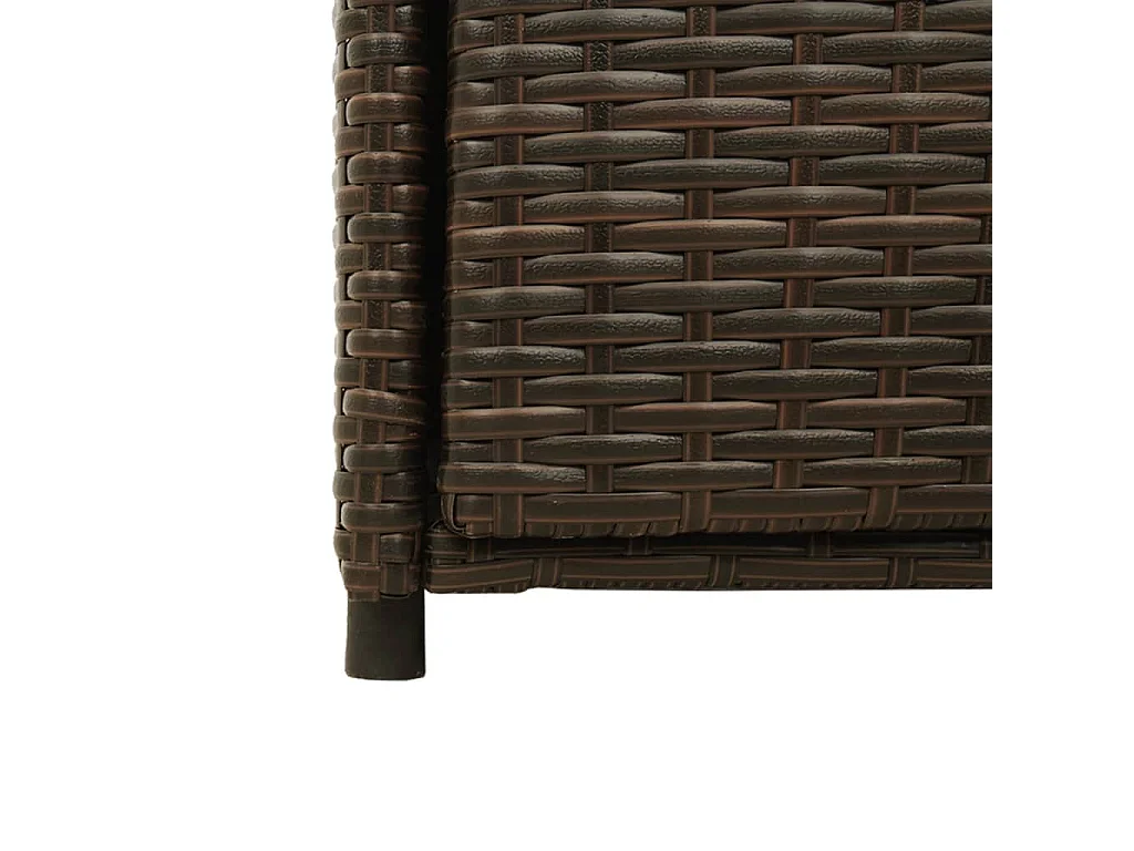 Annemarie  Armoire de rangement jardin marron 55x55x111 cm résine tressée