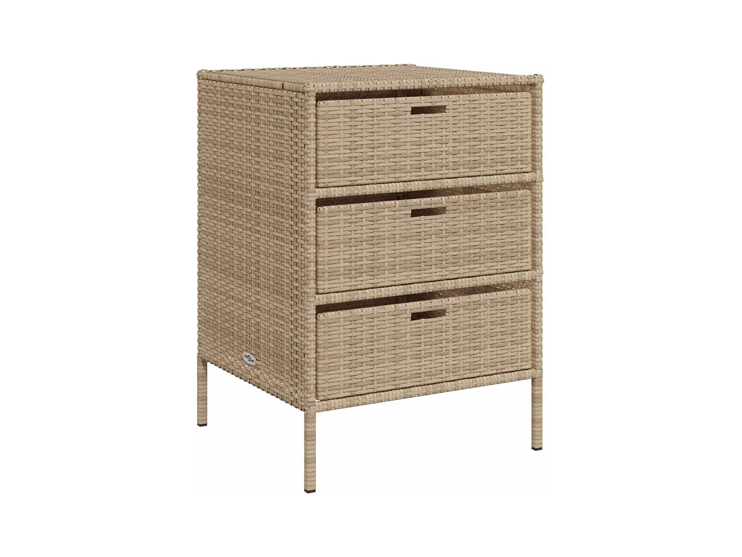 Holiday  Armario de almacenaje de jardín ratán PE beige 55x59x80 cm