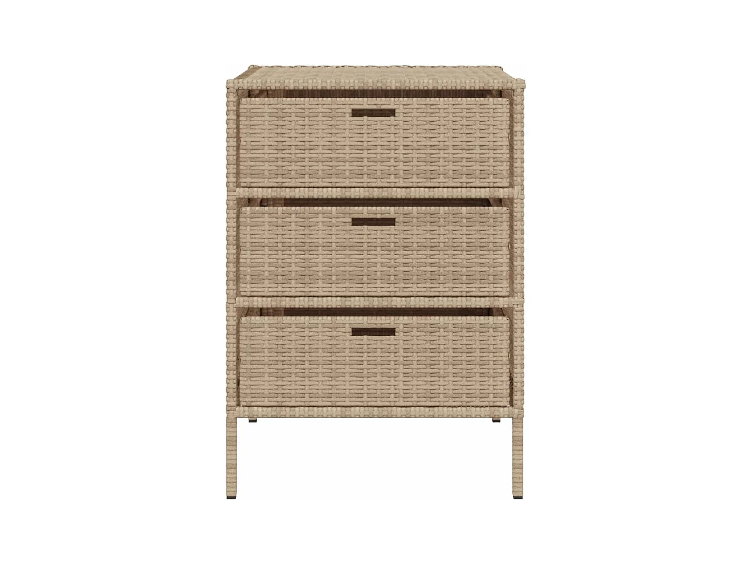 Holiday  Armario de almacenaje de jardín ratán PE beige 55x59x80 cm