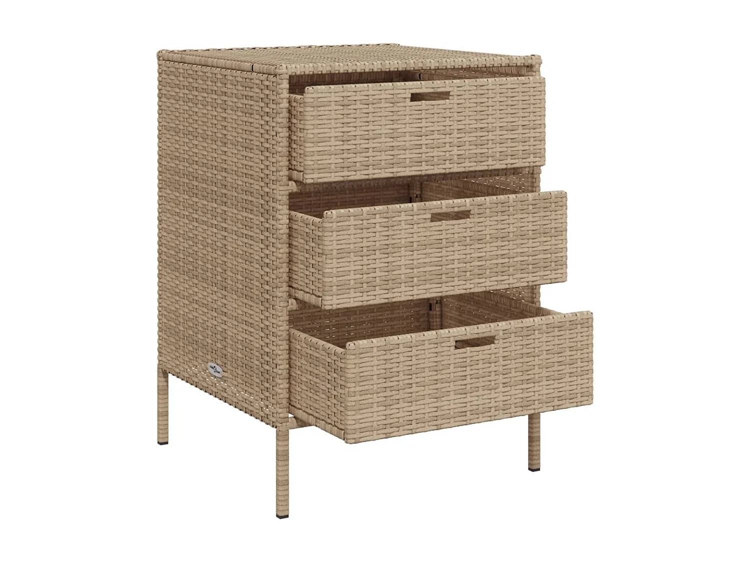 Holiday  Armoire de rangement de jardin beige 55x59x80 cm résine tressée