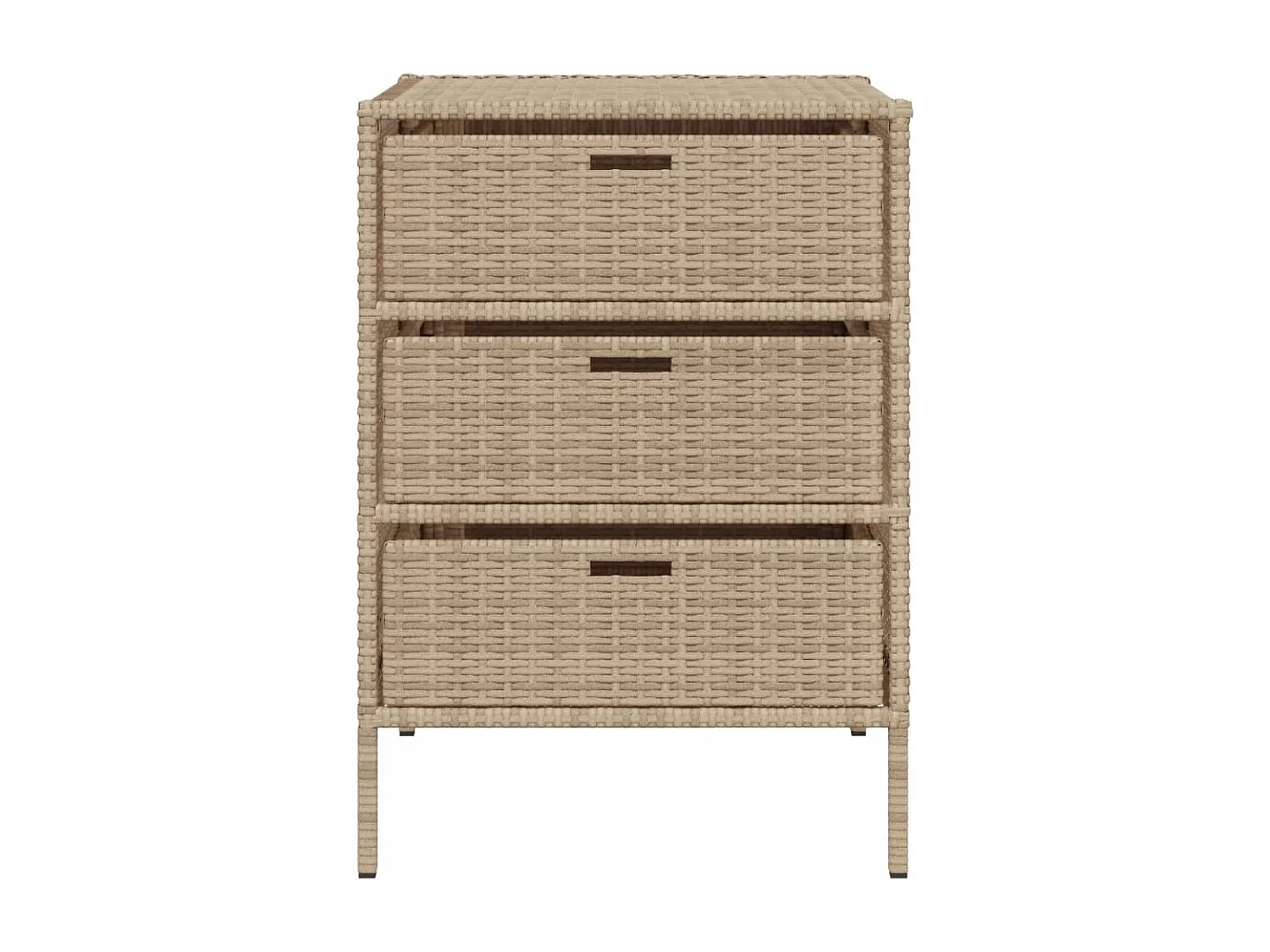 Holiday  Armoire de rangement de jardin beige 55x59x80 cm résine tressée