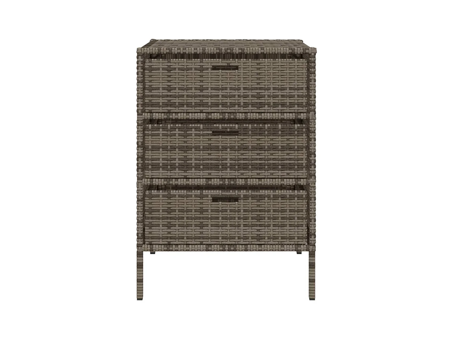 Holiday  Armario de almacenaje de jardín ratán PE gris 55x59x80 cm