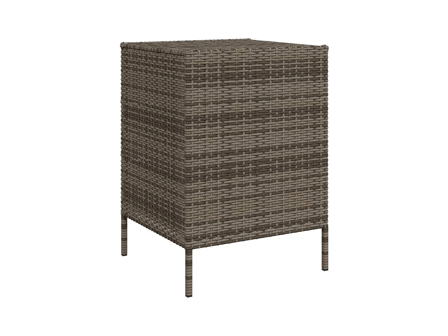 Holiday  Armario de almacenaje de jardín ratán PE gris 55x59x80 cm