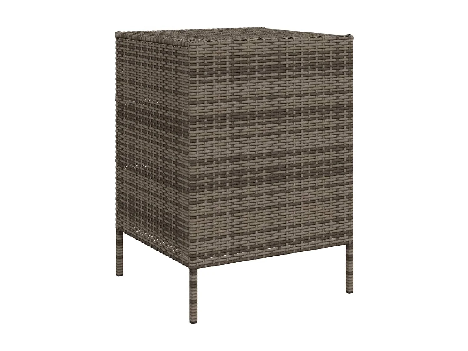 Holiday  Armoire de rangement de jardin et 3 tiroirs gris résine tressée