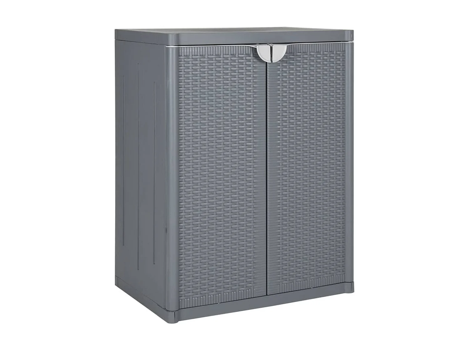 Borric  Armoire de rangement de jardin gris 65x45x88 cm PP rotin