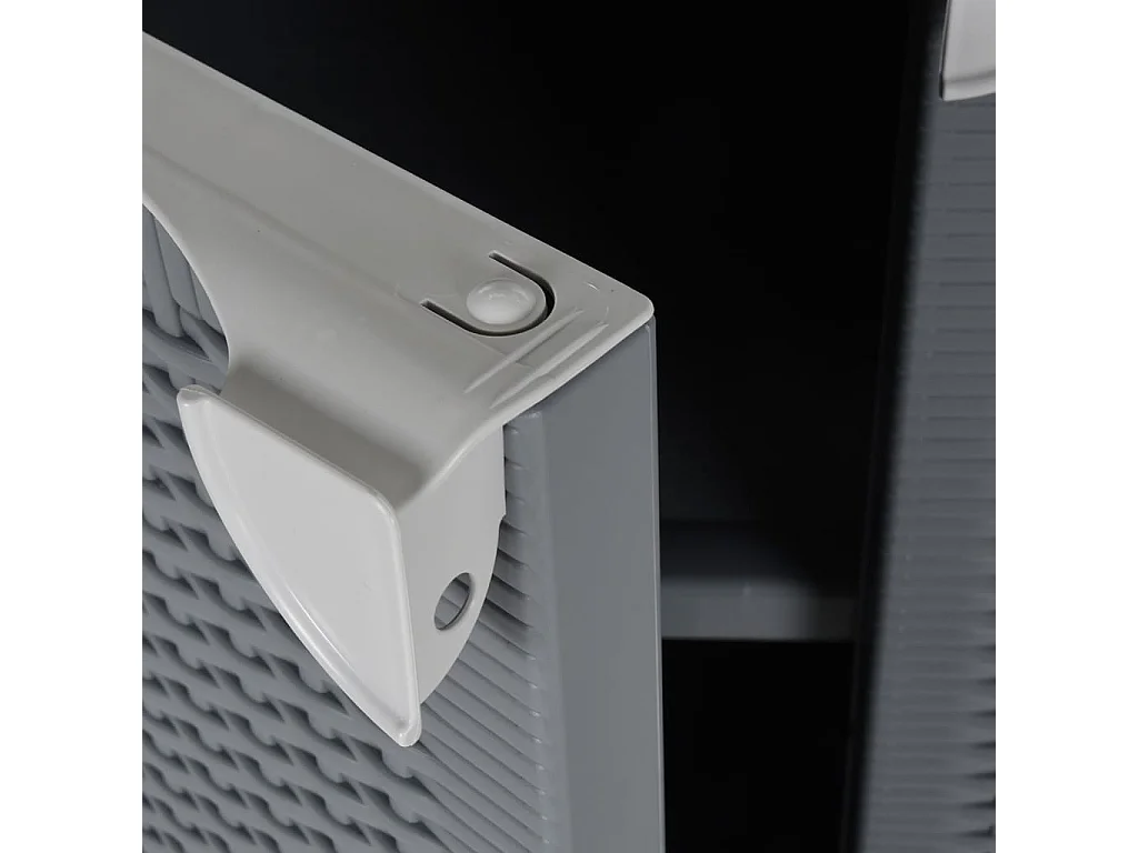 Borric  Armoire de rangement de jardin gris 65x45x88 cm PP rotin