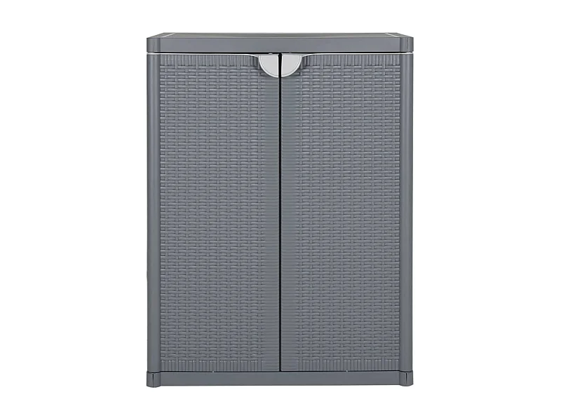 Borric  Tuinkast 65x45x88 cm polypropeen rattan grijs