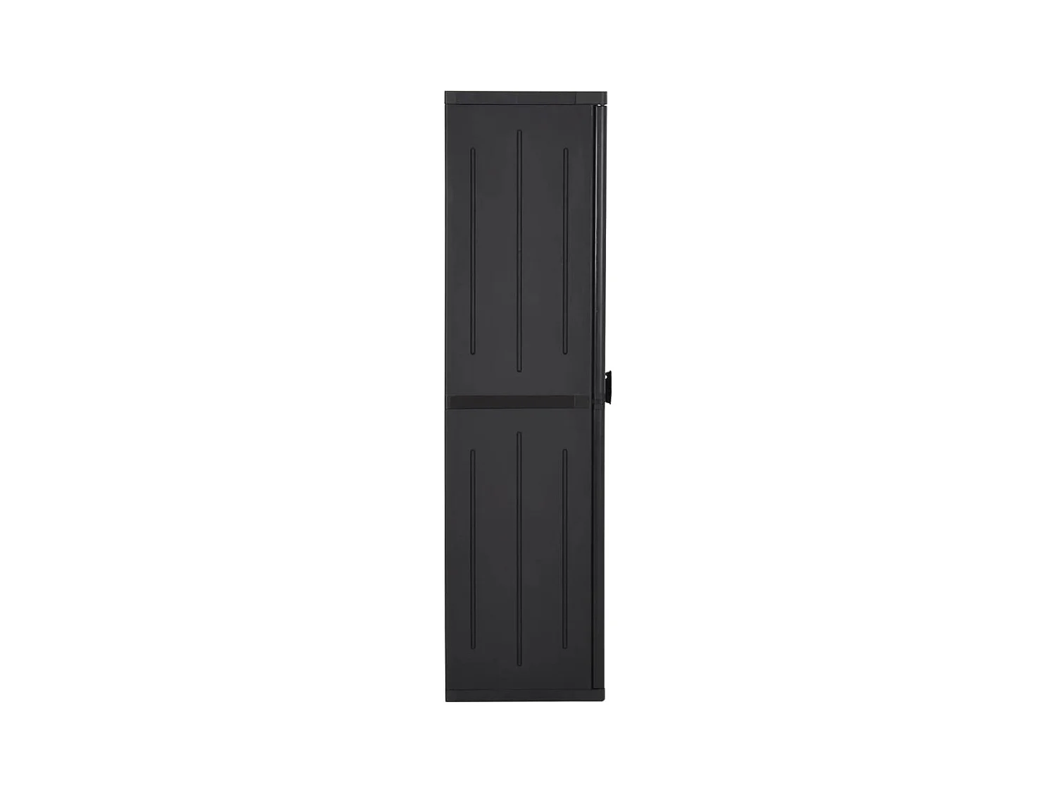 Borric  Armoire de rangement de jardin Noir 65x45x172 cm PP Rotin