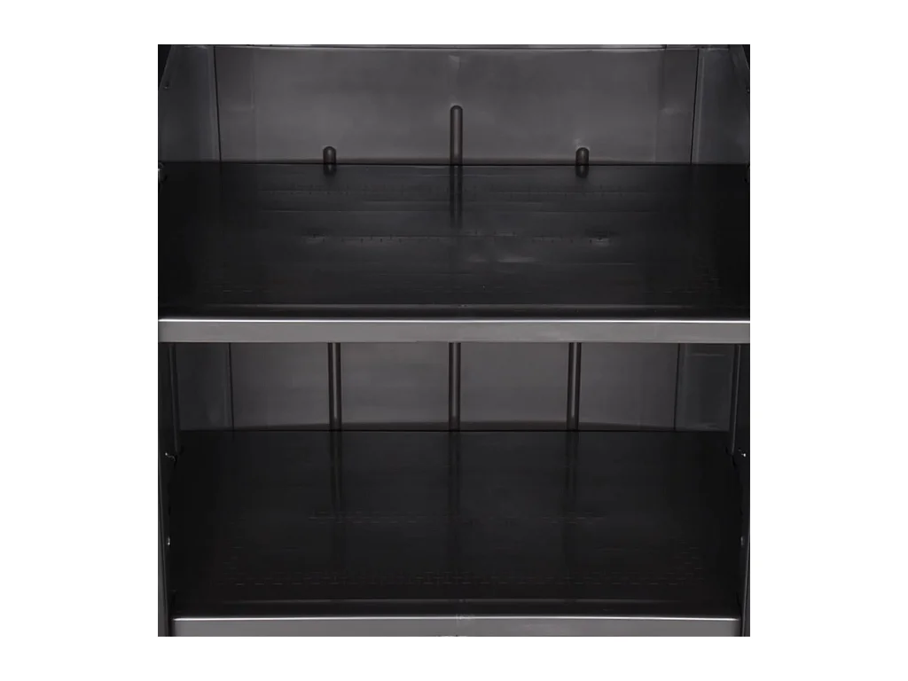 Borric  Armoire de rangement de jardin Noir 65x45x172 cm PP Rotin