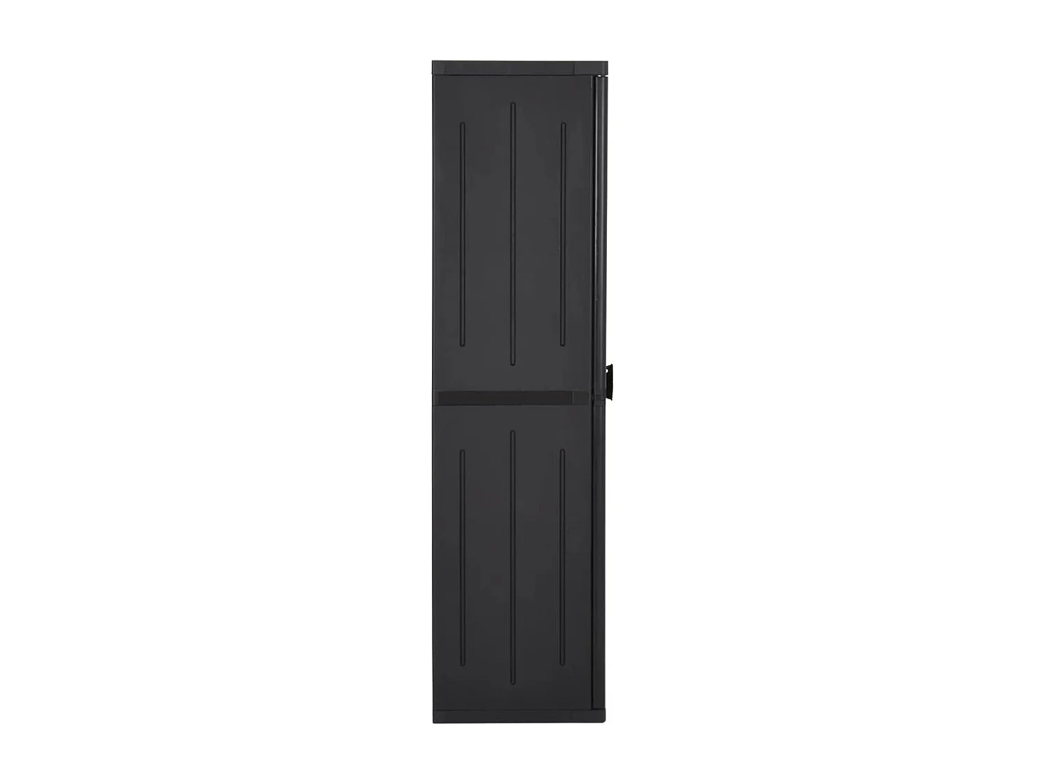 Borric  Armoire de rangement de jardin Noir 65x45x172 cm PP Rotin