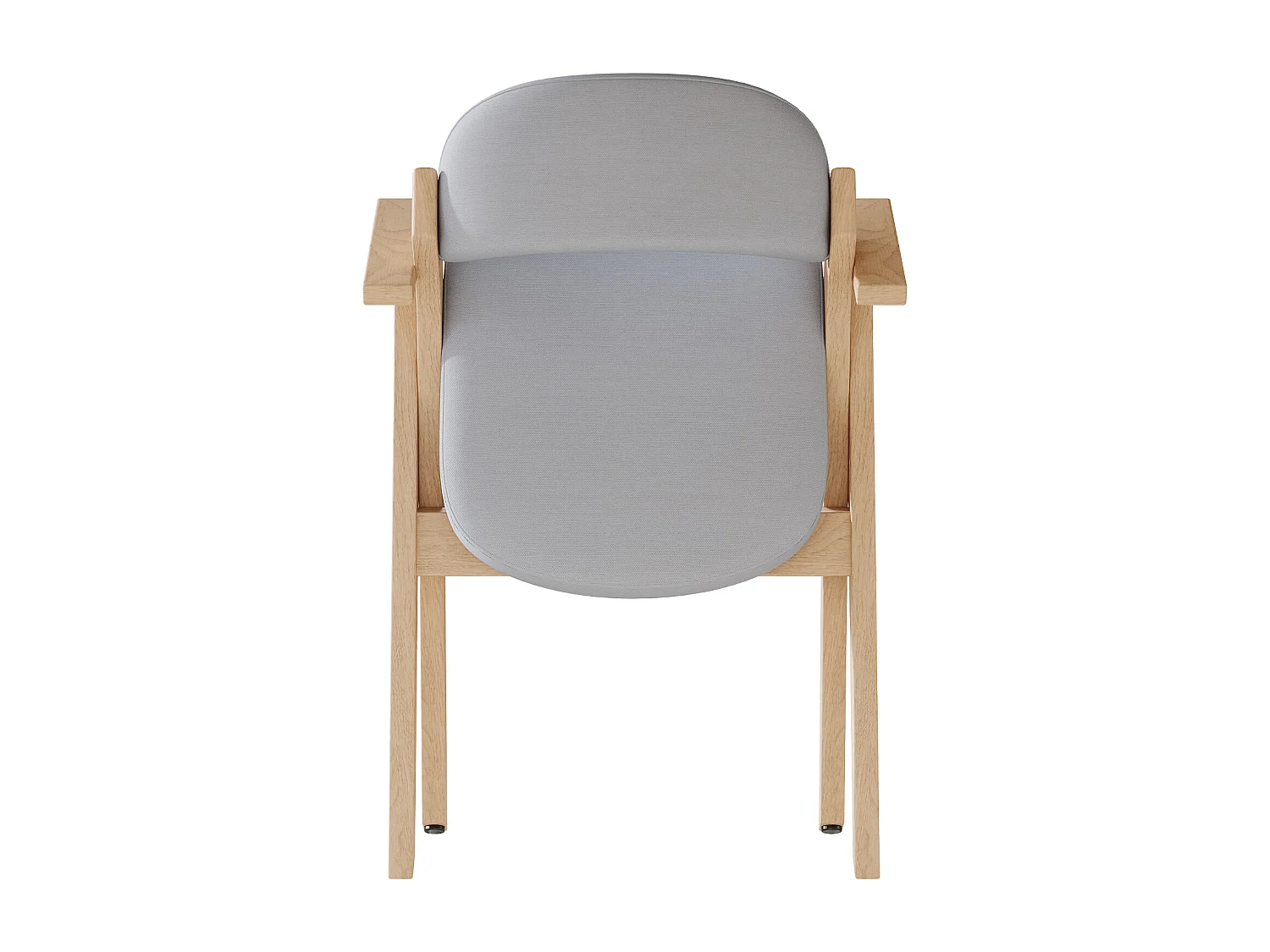 Lot de 2 chaises de salle à manger  - Pliable - chaises en lin - Structure en bois massif - Gris