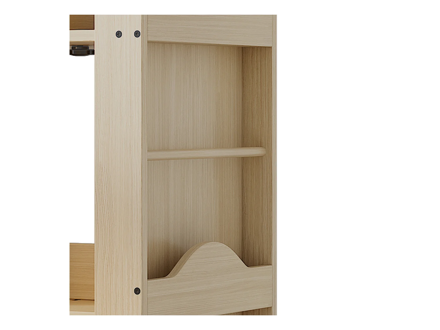 Bücherregal 63x41x142 cm - 360° Drehung - Bilderbuchregal - Obere Ablage - Natur