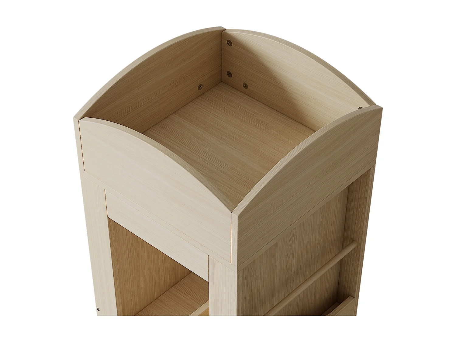 Regał 63x41x142 cm - Obracanie 360° - Półka na książki obrazkowe - Górna przechowalnia - Naturalny