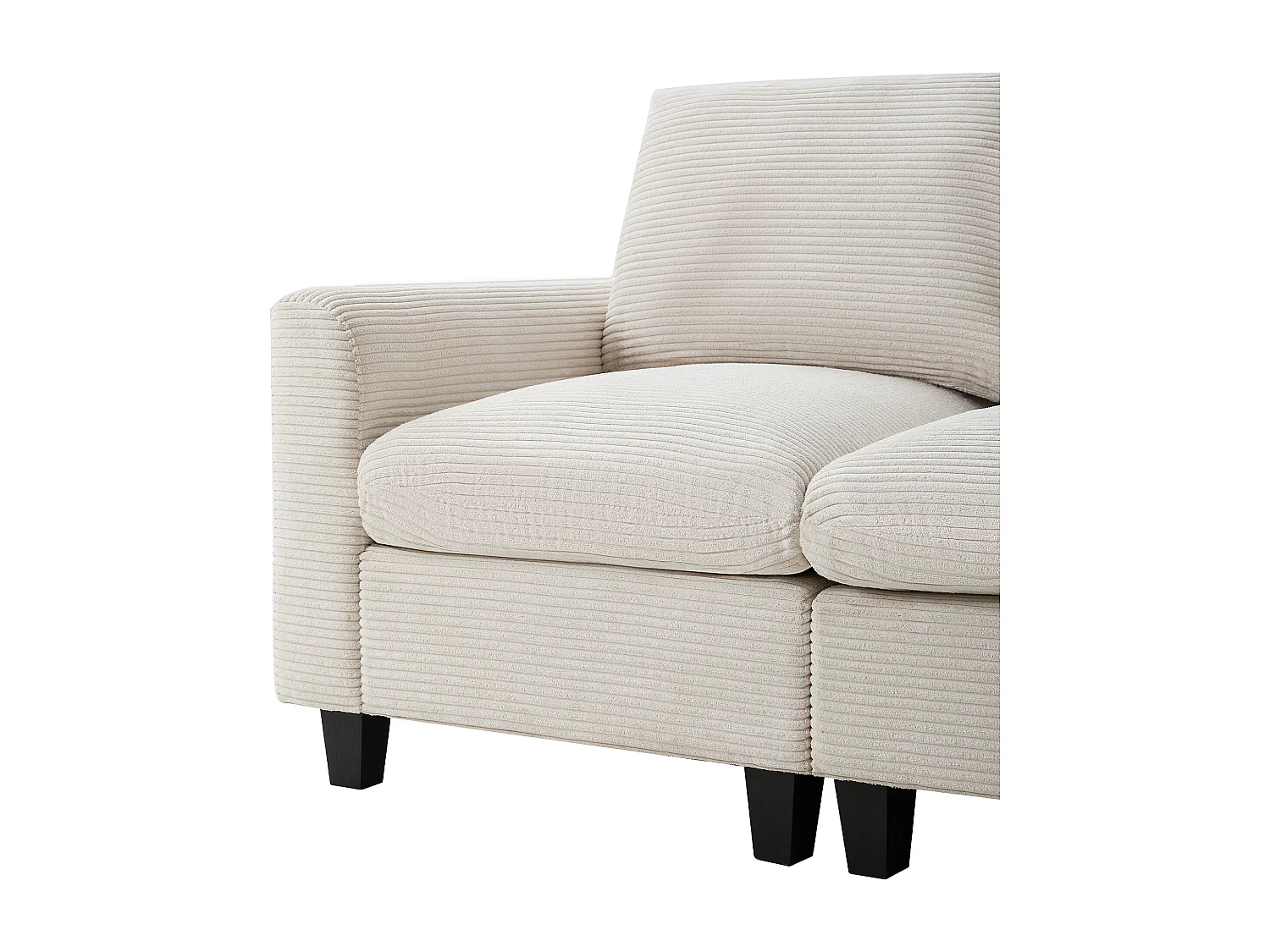 Divano moderno - con console - 2 portabicchieri - porta di ricarica USB - tasche portaoggetti sui braccioli - con cuscini - beige