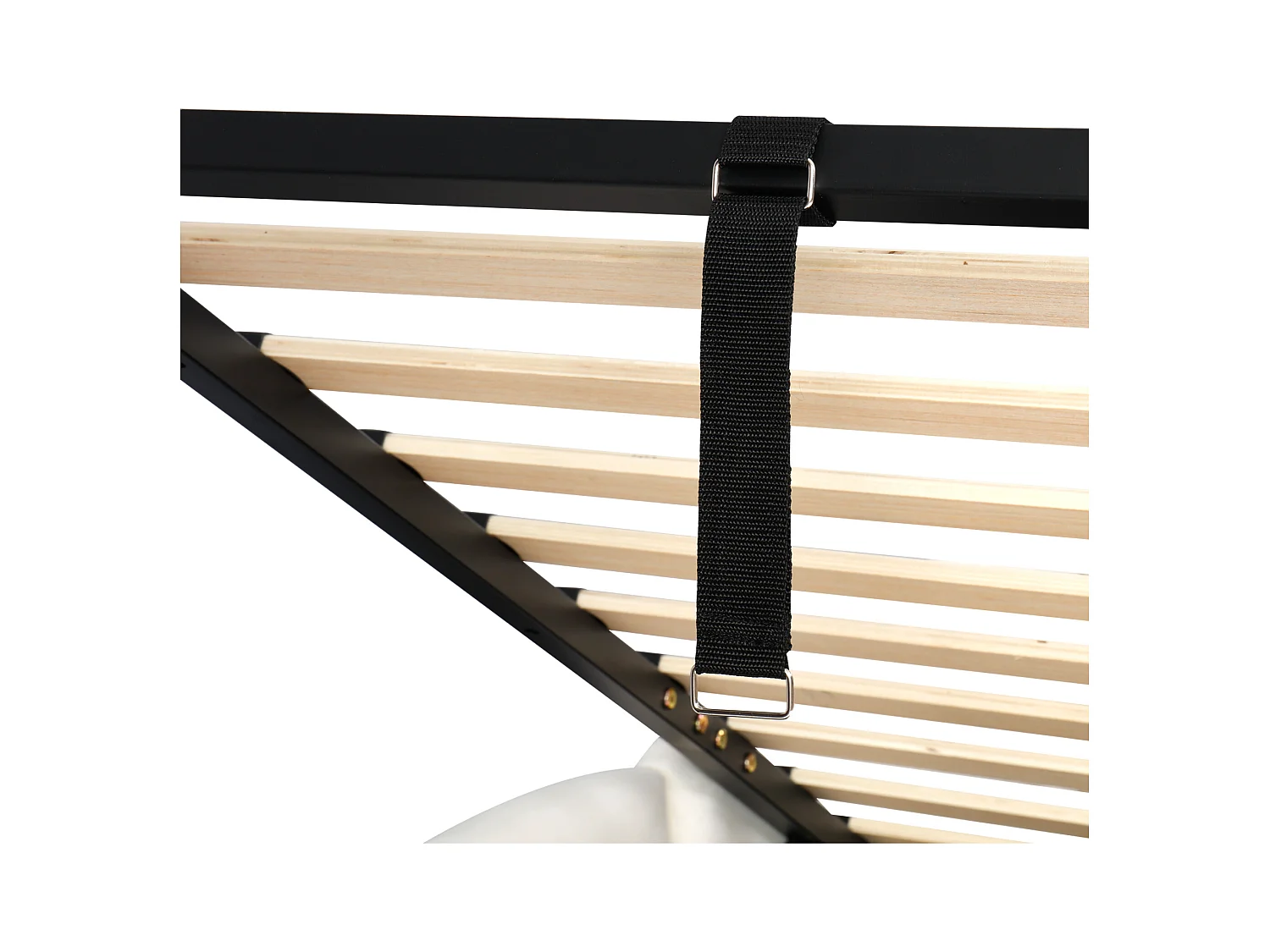 Gepolstertes Kinderbett 90x200 cm, mit Lattenrost, USB-Ladegerät, Aufbewahrungstasche, Samt, beige