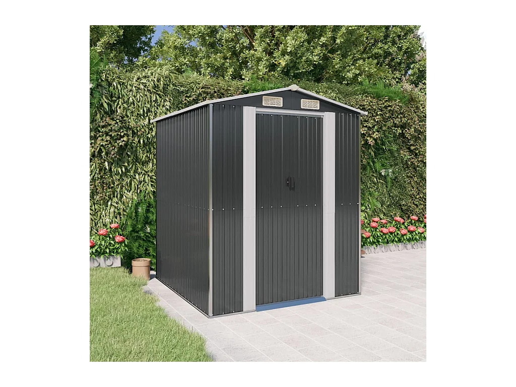 Garden Furniture -  Abri de jardin Anthracite 192x191x223 cm Acier galvanisé