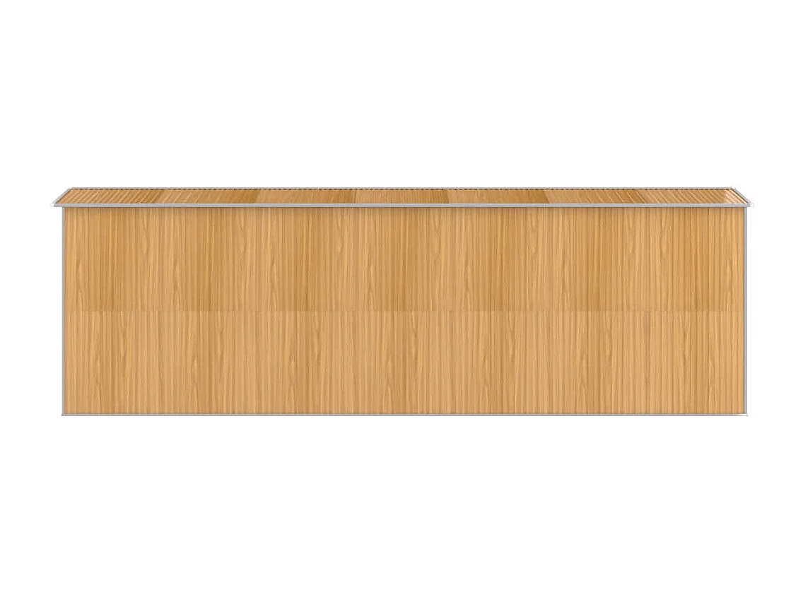 Garden Furniture -  Tuinschuur 192x606x223 cm gegalvaniseerd staal lichtbruin
