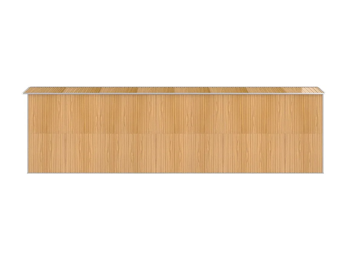Garden Furniture -  Tuinschuur 192x689x223 cm gegalvaniseerd staal lichtbruin