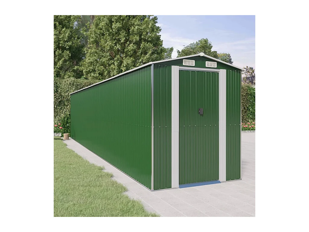 Garden Furniture -  Abri de jardin Vert 192x938x223 cm Acier galvanisé