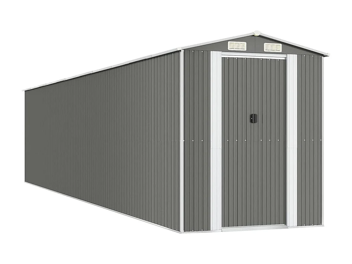 Garden Furniture -  Abri de jardin Gris clair 192x938x223 cm Acier galvanisé
