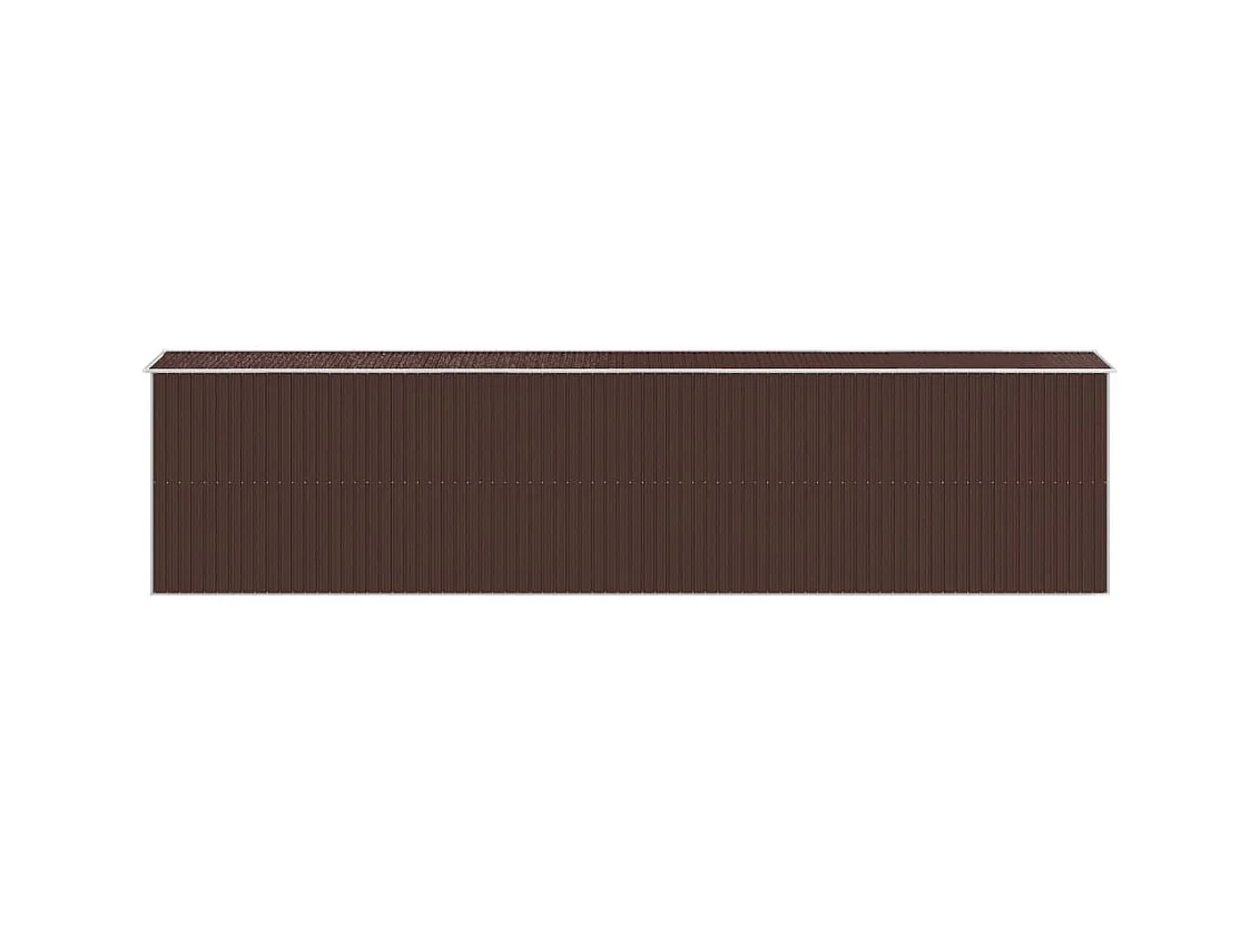 Garden Furniture -  Abri de jardin Marron foncé 192x855x223 cm Acier galvanisé