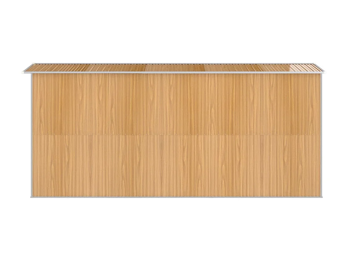 Garden Furniture -  Tuinschuur 192x440x223 cm gegalvaniseerd staal lichtbruin