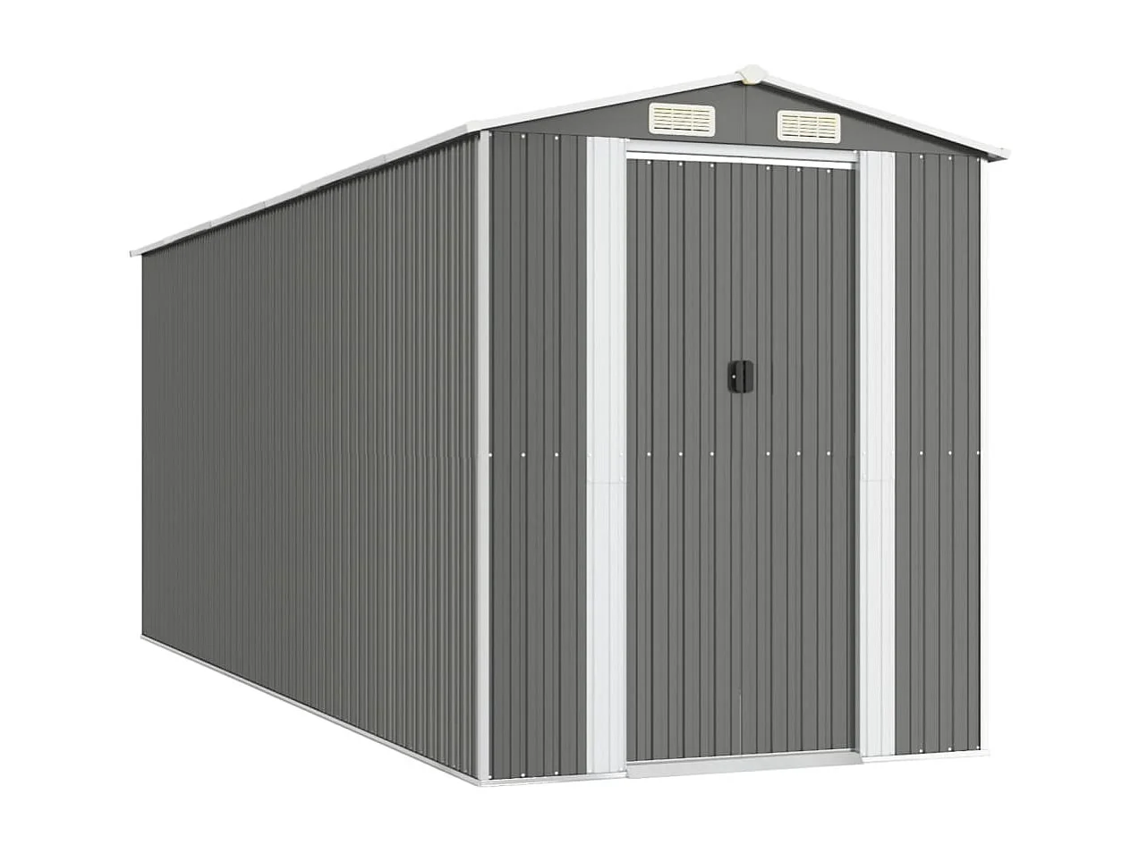 Garden Furniture -  Abri de jardin Gris clair 192x523x223 cm Acier galvanisé