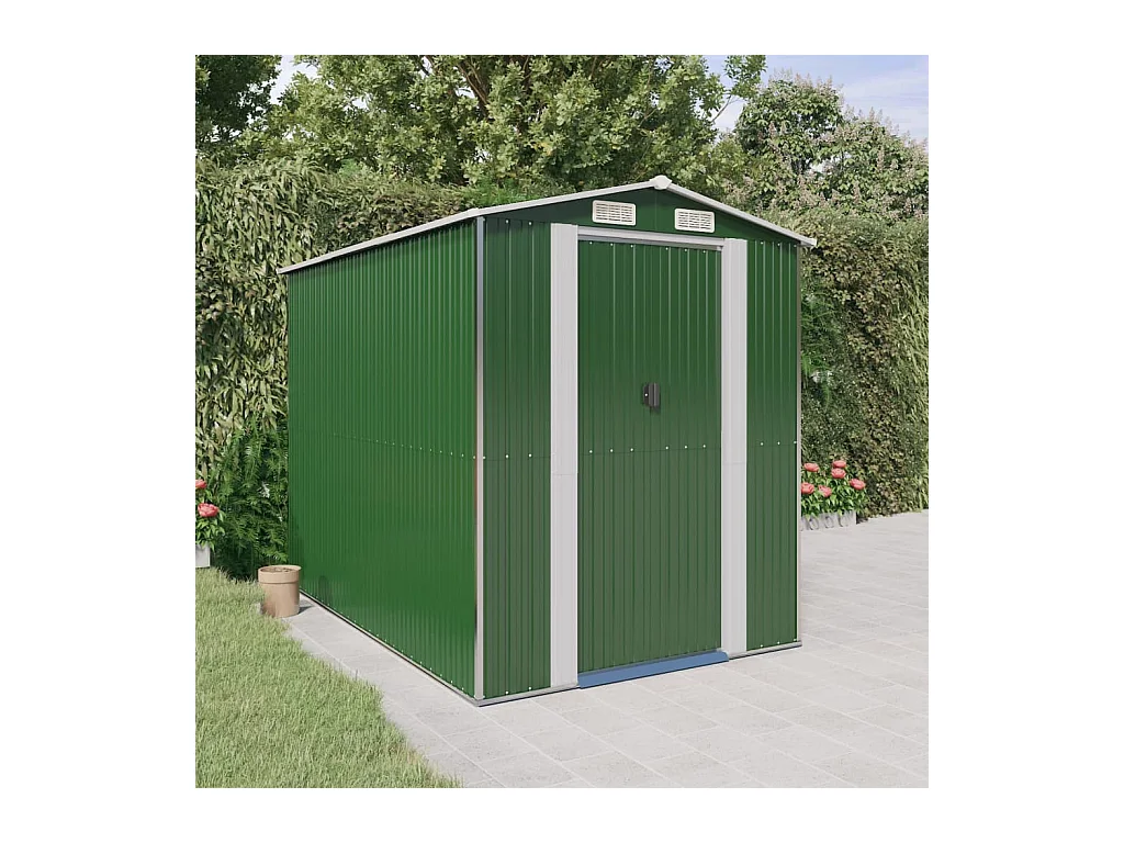 Garden Furniture -  Abri de jardin Vert 192x274x223 cm Acier galvanisé