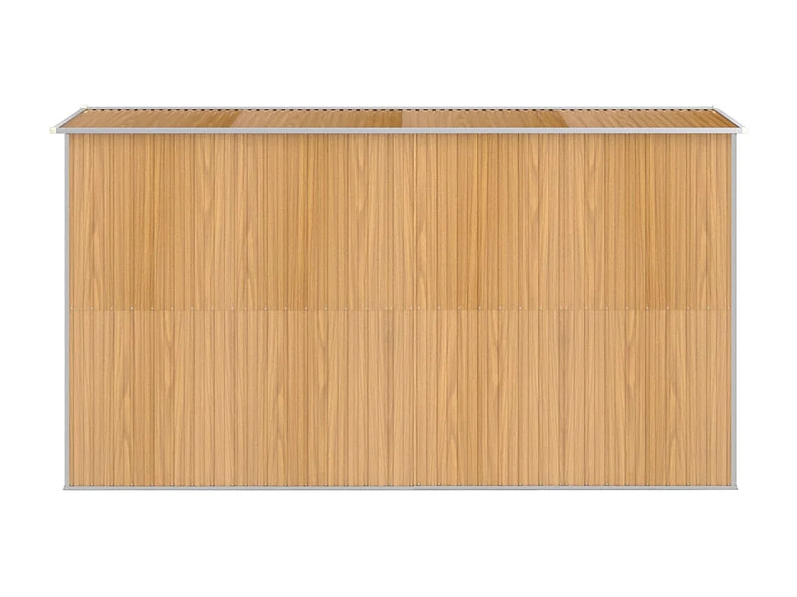 Garden Furniture -  Tuinschuur 192x357x223 cm gegalvaniseerd staal lichtbruin