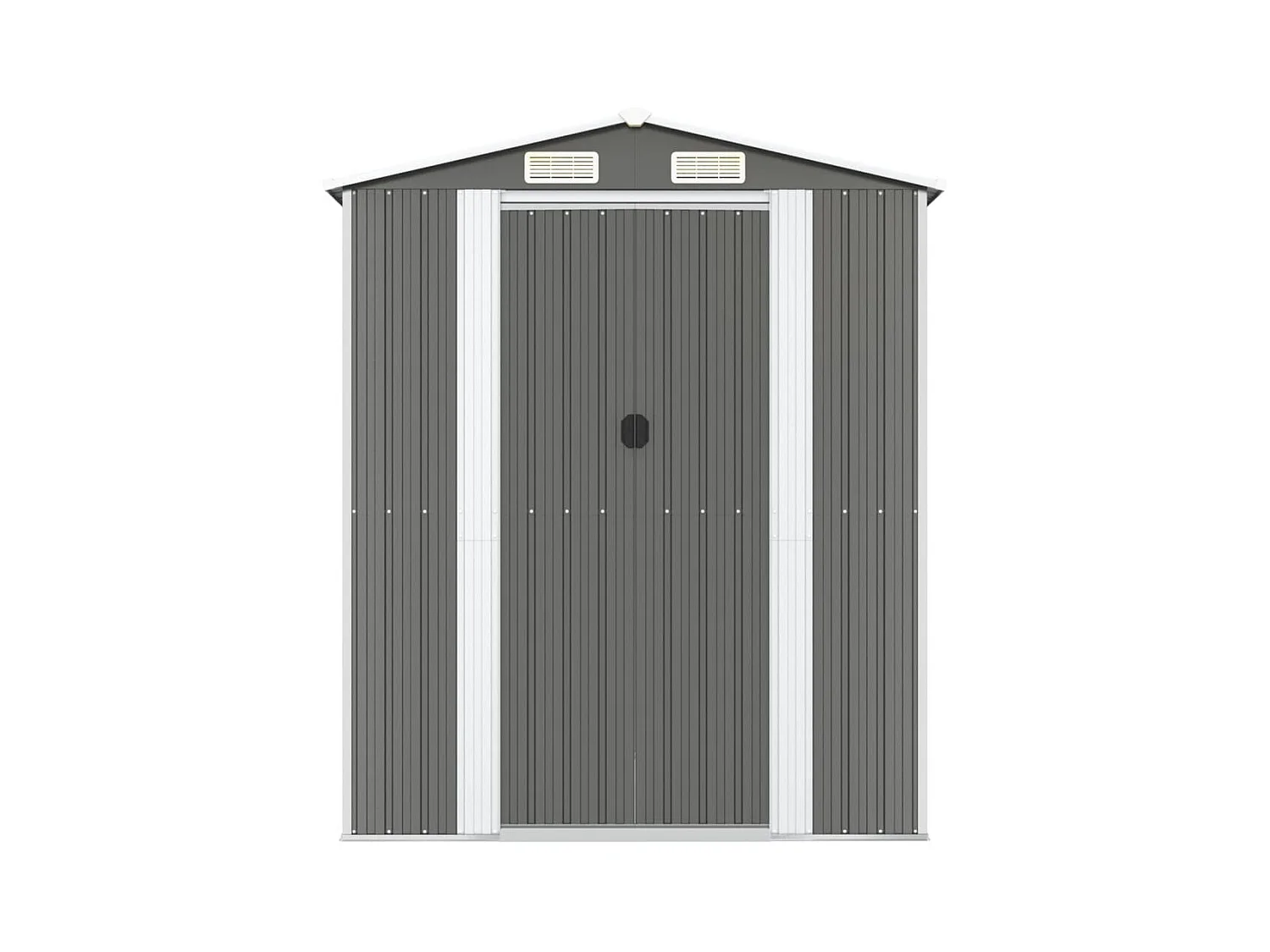 Garden Furniture -  Abri de jardin Gris clair 192x440x223 cm Acier galvanisé