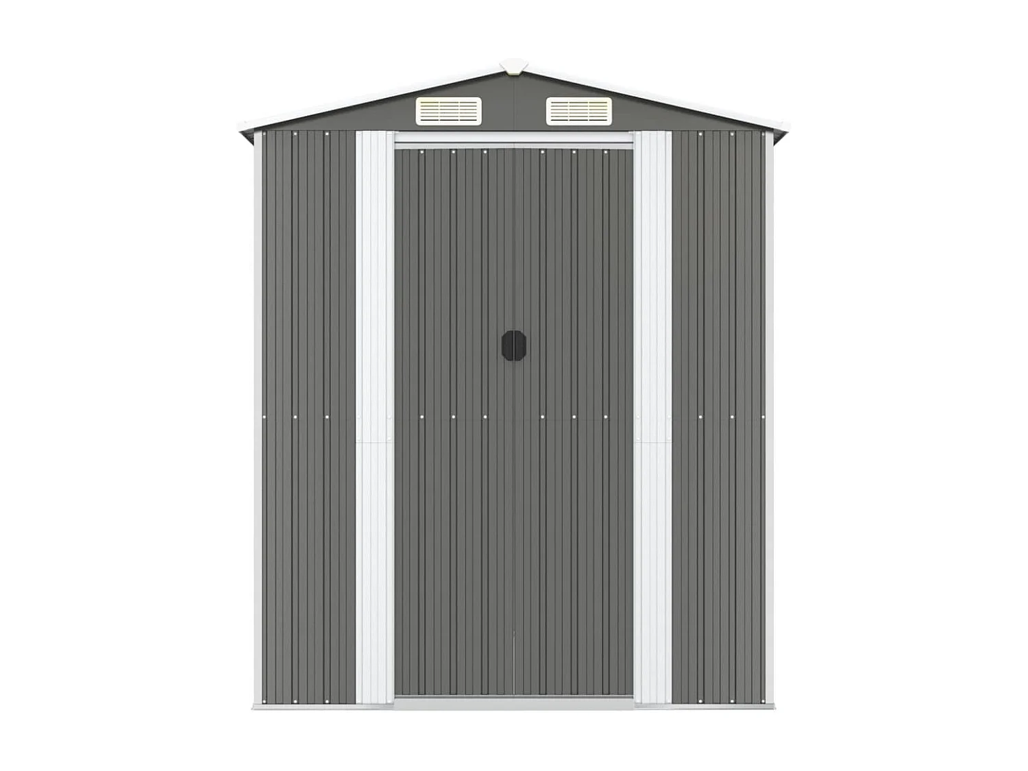 Garden Furniture -  Abri de jardin Gris clair 192x440x223 cm Acier galvanisé