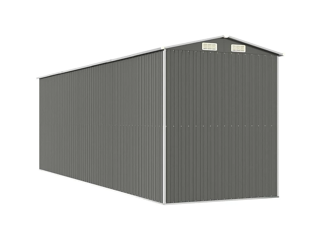 Garden Furniture -  Abri de jardin Gris clair 192x606x223 cm Acier galvanisé