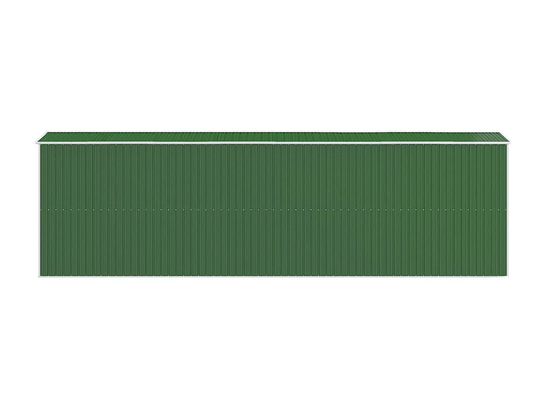 Garden Furniture -  Cobertizo de jardín acero galvanizado verde 192x606x223 cm