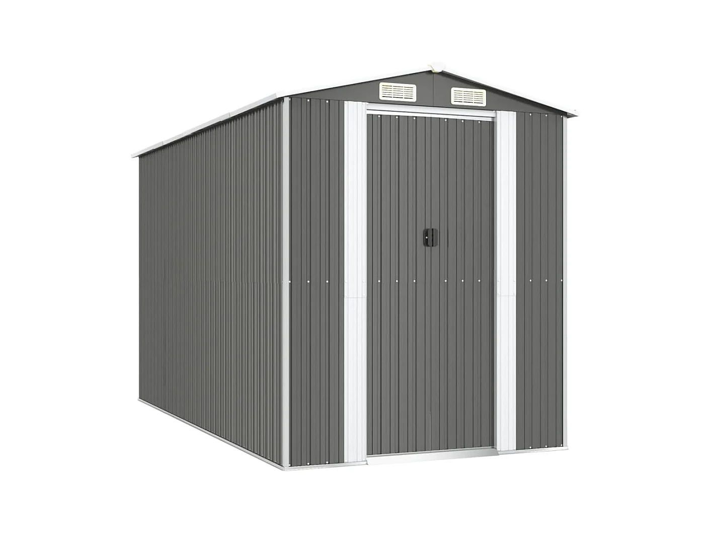 Garden Furniture -  Abri de jardin Gris clair 192x357x223 cm Acier galvanisé