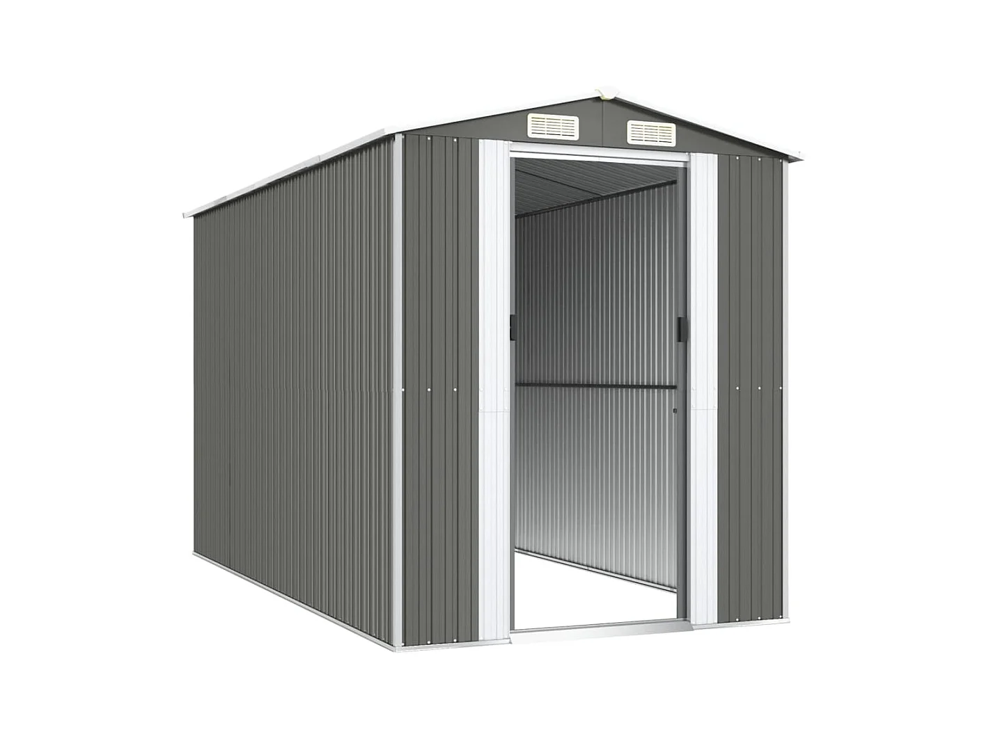 Garden Furniture -  Abri de jardin Gris clair 192x357x223 cm Acier galvanisé