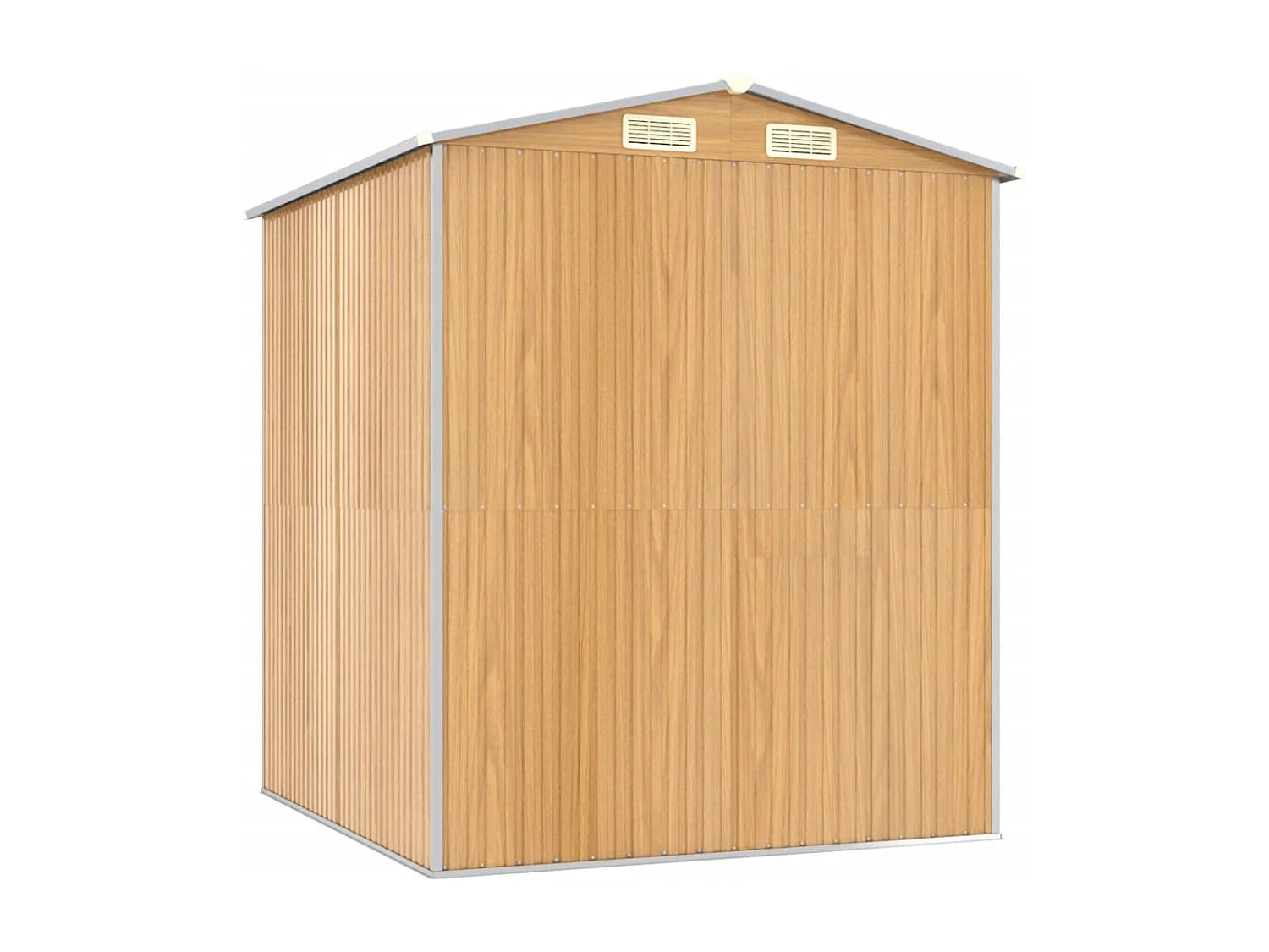 Garden Furniture -  Tuinschuur 192x191x223 cm gegalvaniseerd staal lichtbruin