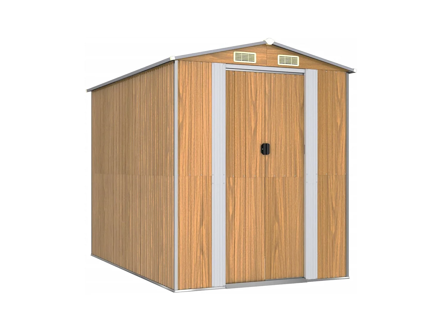 Garden Furniture -  Abri de jardin Marron clair 192x274x223 cm Acier galvanisé